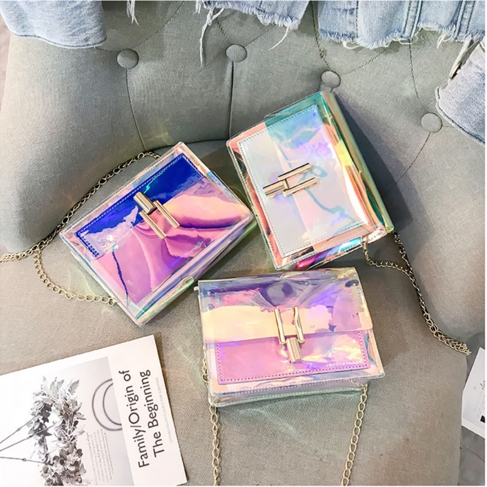 Clear Hologram Mini Crossbody Shoulder Purse - Picture 10 of 10